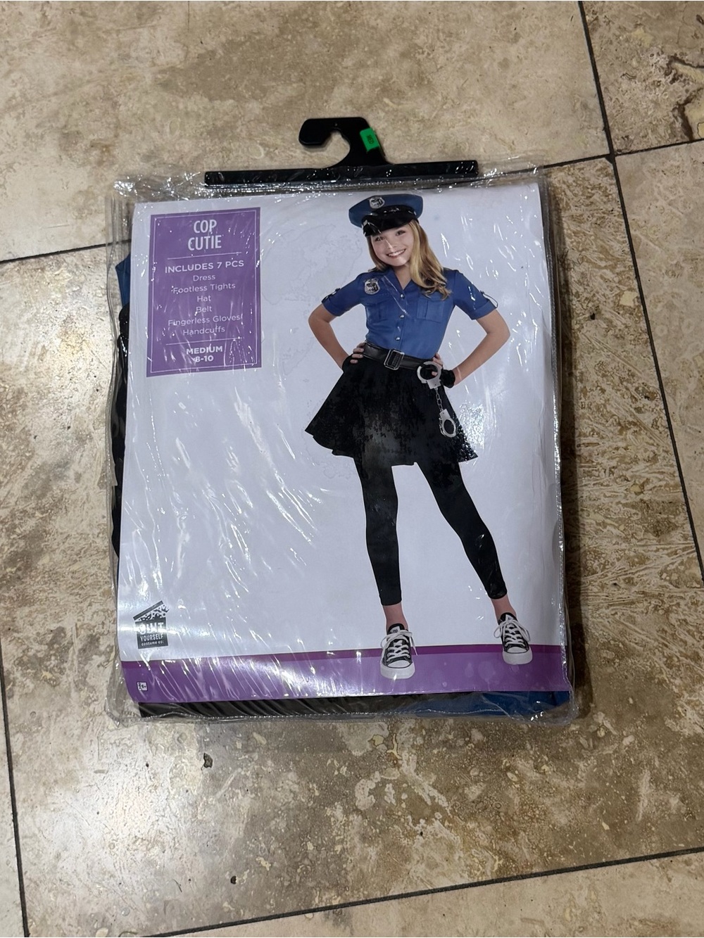 Cop Cutie Kids Police Costume – Blue Shirt & Black Skirt Outfit